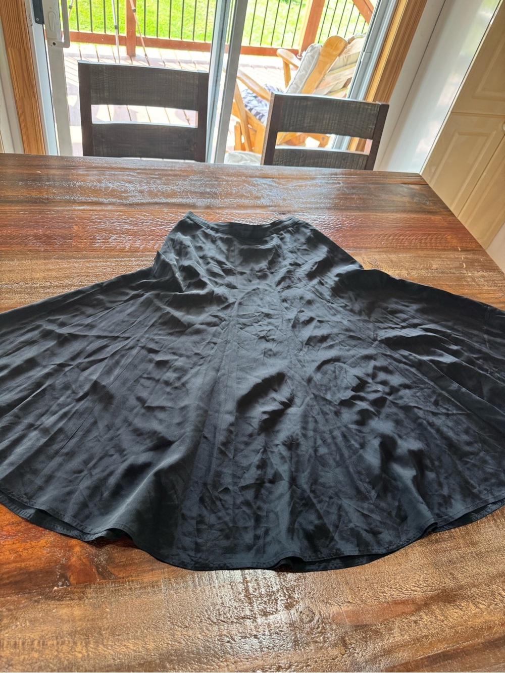 OC by Oleg Cassini Black Full Circle Skirt